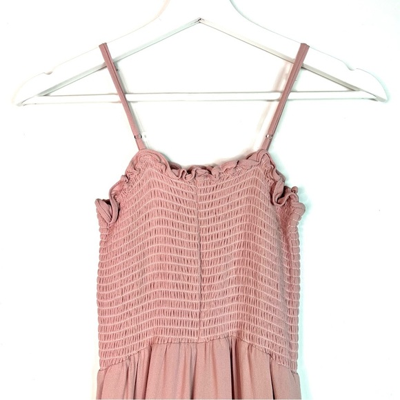 Reformation Ceylon Smocked Top Maxi Dress in Blush Pink Size XS - Picture 8 of 14